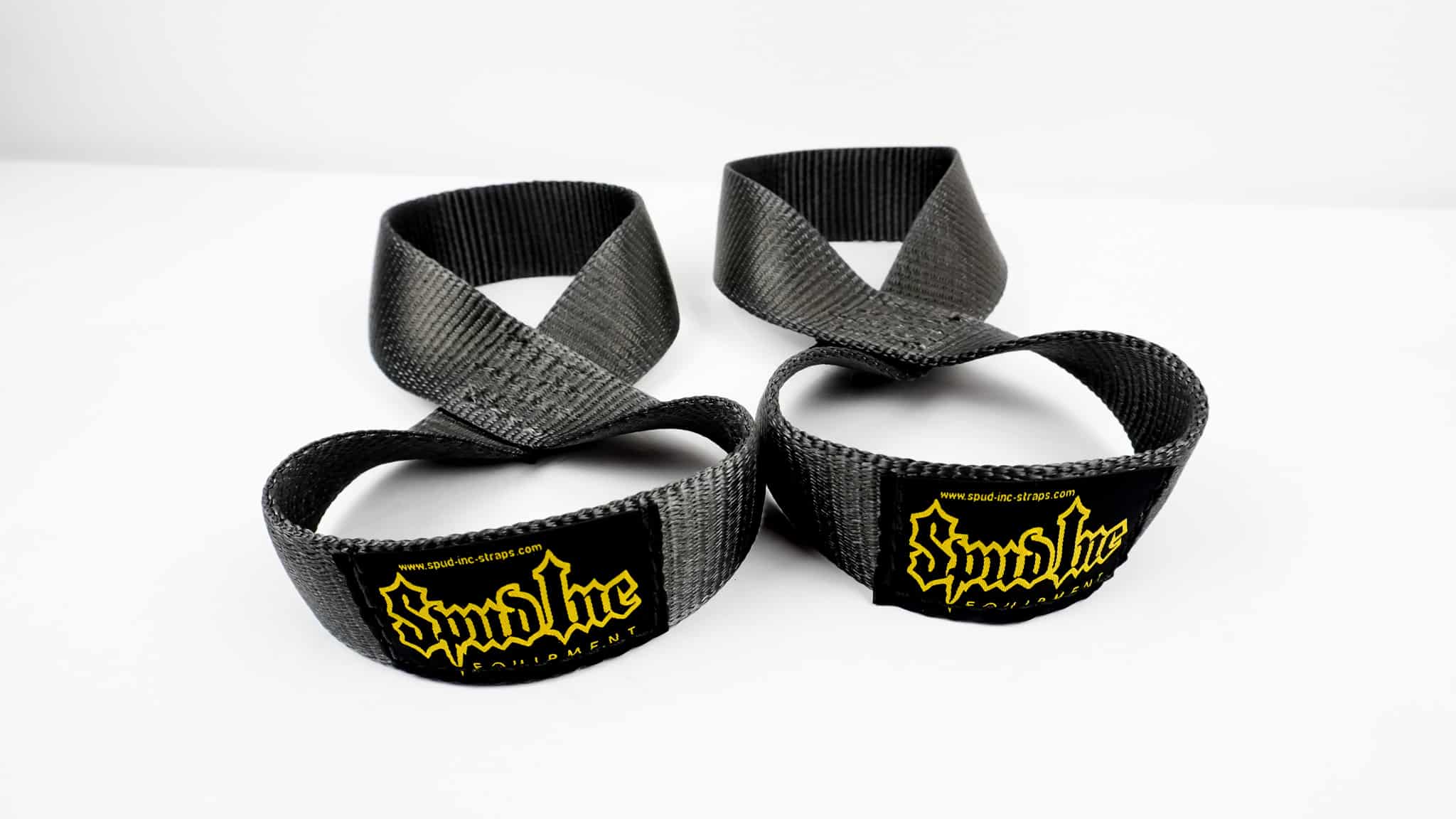 1.5” Black Figure 8 Deadlift Straps - Image 3