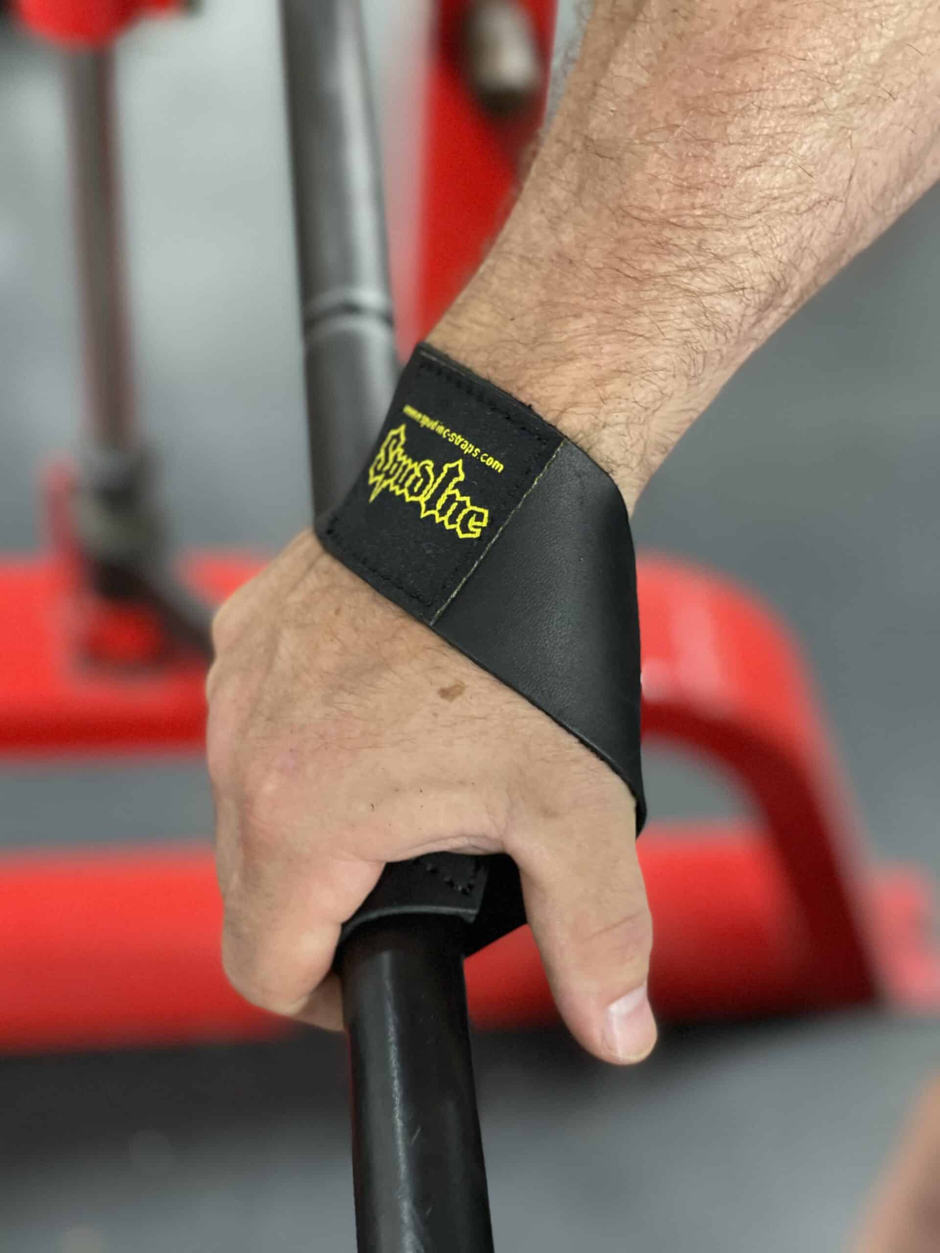 Old School Leather Wrist Straps (Oly) - Black - Image 3